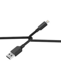 ALOGIC Elements PRO USB-A to Lightning 1m Cable - Black - 3.3 ft Lightning/USB Data Transfer Cable for iPhone, iPad, iPod - Firs