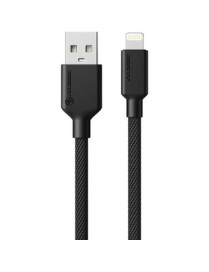 ALOGIC Elements PRO USB-A to Lightning 1m Cable - Black - 3.3 ft Lightning/USB Data Transfer Cable for iPhone, iPad, iPod - Firs