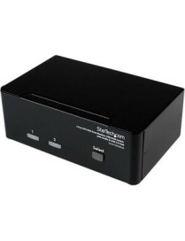 StarTech.com 2 Port DVI VGA Dual Monitor KVM Switch USB with Audio & USB 2.0 Hub - Share a keyboard and mouse as well as 1 VGA a