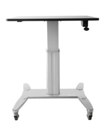 StarTech.com Mobile Standing Desk - Portable Sit-Stand Ergonomic Height Adjustable Cart on Wheels - Rolling Computer/Laptop Work