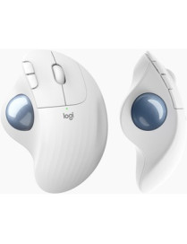 Logitech Ergo M575 for Business (Off-White) - Brown Box - Optical - Wireless - Bluetooth - Off White - USB - Trackball, Scroll W