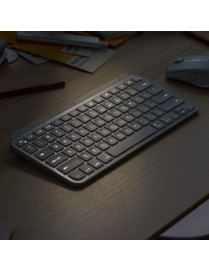 Logitech MX Keys Mini Minimalist Wireless Illuminated Keyboard, Compact, Bluetooth, Backlit, USB-C, Compatible with Apple macOS,