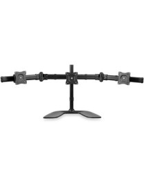 StarTech.com Triple Monitor Stand - Crossbar - Steel & Aluminum - For VESA Mount Monitors up to 27in - Computer Monitor Stand - 