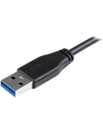 StarTech.com 1m 3 ft Slim Micro USB 3.0 Cable - M/M - USB 3.0 A to Left-Angle Micro USB - USB 3.1 Gen 1 (5 Gbps) - Position your