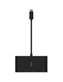 Belkin USB-C Multimedia Adapter - for Notebook/Tablet PC - USB Type C - 2 x USB Ports - 1 x USB 3.0 - USB Type-C - Network (RJ-4