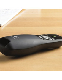 Logitech R400 Wireless Presenter - Laser - Wireless - Radio Frequency - 2.40 GHz - Black - 1 Pack - USB