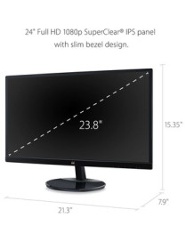 Viewsonic 24" Display, IPS Panel, 1920 x 1080 Resolution - 24.00" (609.60 mm) Class - In-plane Switching (IPS) Technology - 1920