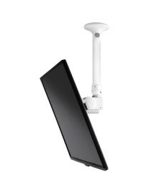 Atdec ceiling mount for large display, short pole - Loads up to 143lb - White - Universal VESA up to 800x500 - Upgradeable - 360