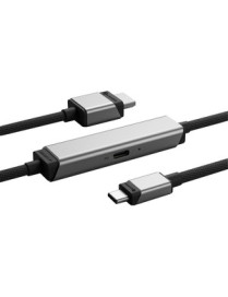 ALOGIC Ultra USB-C to HDMI with 100W PD Cable - Male to Male - 1m - 3.3 ft HDMI/USB-C A/V Cable for Notebook, Computer, Monitor,