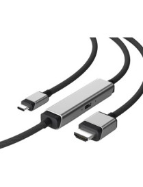 ALOGIC Ultra USB-C to HDMI with 100W PD Cable - Male to Male - 1m - 3.3 ft HDMI/USB-C A/V Cable for Notebook, Computer, Monitor,