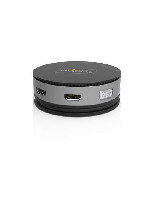 StarTech.com USB C Multiport Adapter - USB Type-C 10Gbps Mini Dock 4K 60Hz HDMI/DisplayPort/1080p VGA - 75W PD Passthrough, USB 