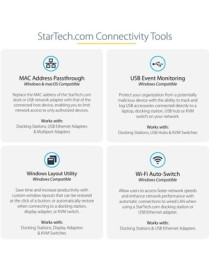 StarTech.com USB C Multiport Adapter - USB Type-C 10Gbps Mini Dock 4K 60Hz HDMI/DisplayPort/1080p VGA - 75W PD Passthrough, USB 