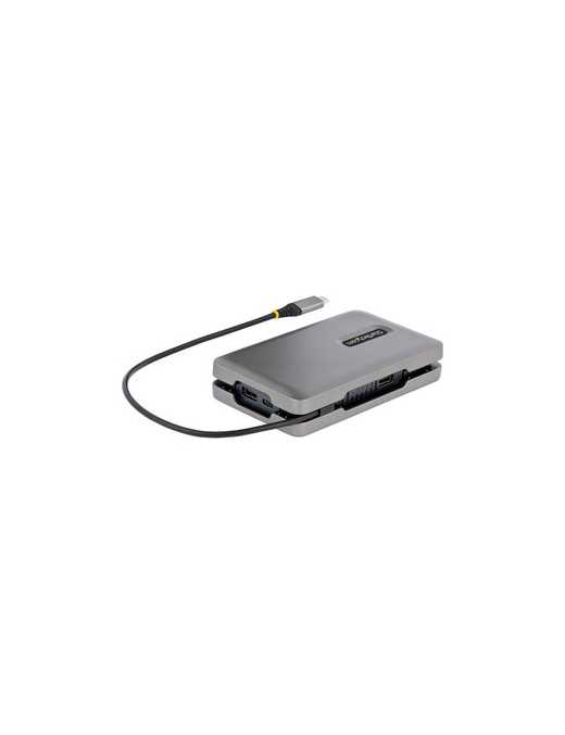 StarTech.com USB-C Multiport Adapter w/USB-C DP Alt Mode Video/4K HDMI/VGA, USB-C Dual Monitor Docking Station, Type C Mini Dock