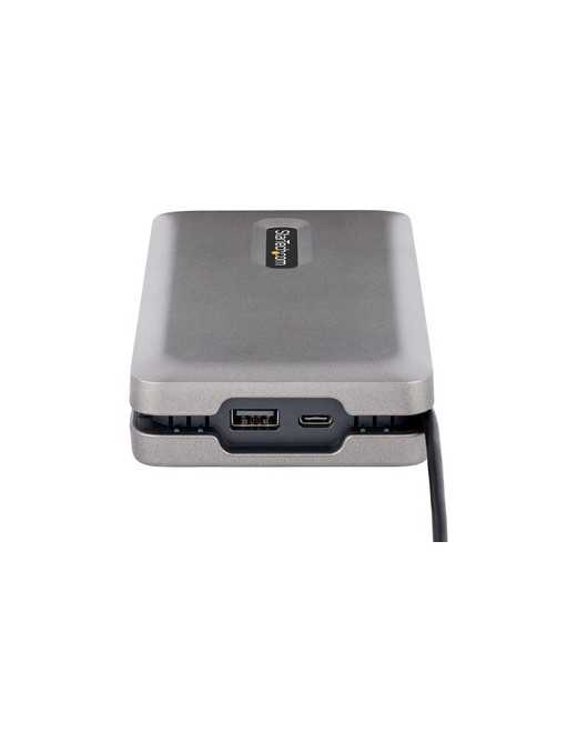 StarTech.com USB-C Multiport Adapter w/USB-C DP Alt Mode Video/4K HDMI/VGA, USB-C Dual Monitor Docking Station, Type C Mini Dock