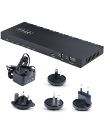 StarTech.com 4-Port HDMI Splitter, 4K 60Hz HDMI 2.0, 1 In 4 Out HDMI Splitter, 4K HDMI Splitter w/Built-in Scaler, 1x4 HDMI Disp