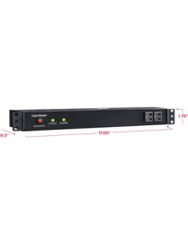 Cyber Power CyberPower Rackbar Surge Suppressor RM 1U RKBS15S2F10R 15A 12-Outlet - 12 x NEMA 5-15R - 3600 J - 120 V AC Input - 1