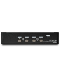 StarTech.com 4 Port DisplayPort KVM Switch - 4K 60Hz - Single Display - UHD DP 1.2 USB KVM Switch with USB 2.0 Hub & Audio - TAA