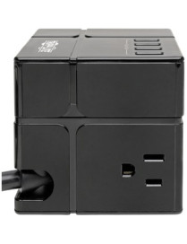 Tripp Lite Protect It! TLP366CUBEUSBB Surge Suppressor/Protector - 3 x NEMA 5-15R, 6 x USB - 1.80 kVA - 540 J - 120 V AC Input