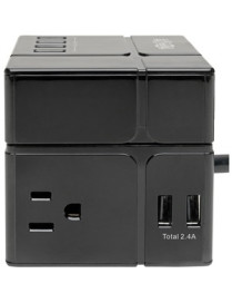 Tripp Lite Protect It! TLP366CUBEUSBB Surge Suppressor/Protector - 3 x NEMA 5-15R, 6 x USB - 1.80 kVA - 540 J - 120 V AC Input