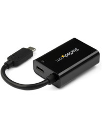 StarTech.com USB C to VGA Adapter with 60W Power Delivery Pass-Through - 1080p USB Type-C to VGA Video Converter w/ Charging - B