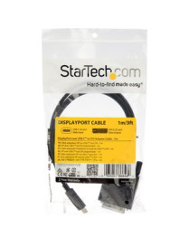 StarTech.com 3.3 ft / 1 m USB-C to DVI Cable - USB Type-C Video Adapter Cable - 1920 x 1200 - Black - 3.3 ft. / 1 m USB C to DVI