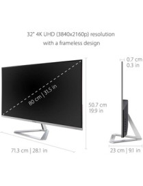 Viewsonic 32" Display, MVA Panel, 3840 x 2160 Resolution - 32" (812.80 mm) Class - MVA technology - 3840 x 2160 - 16.7 Million C