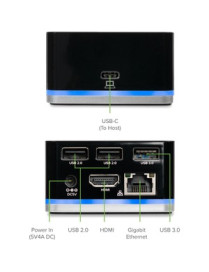 Plugable Docking Station - for Notebook/Desktop PC - USB 3.1 (Gen 1) Type C - 4K - 3840 x 2160, 2560 x 1440, 1920 x 1080 - 2 x U