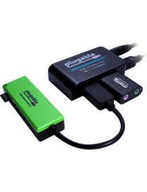 Plugable USB 2.0 4-Port High Speed Hub with 12.5W Power Adapter. - USB 2.0 Type A - External - 4 USB Port(s) - 4 USB 2.0 Port(s)