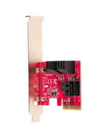 Startech SATA PCIe Card, 6 Port PCIe SATA Expansion Card, 6Gbps SATA Adapter, Stacked SATA Connectors, PCI Express to SATA Conve