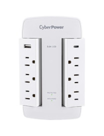 Cyber Power CyberPower Professional 6-Outlet Surge Suppressor/Protector - 6 x NEMA 5-15R, 2 x USB - 900 J - 125 V AC Input