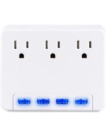 Cyber Power CyberPower P3WU Wall Tap Outlet - NEMA 5-15R Outlet(s), NEMA 5-15P Plug Type, Wall Tap Plug Style, White