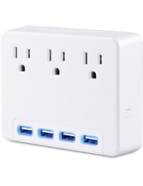 Cyber Power CyberPower P3WU Wall Tap Outlet - NEMA 5-15R Outlet(s), NEMA 5-15P Plug Type, Wall Tap Plug Style, White