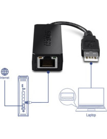 TRENDnet USB 2.0 to Fast Ethernet Adapter, Supports Windows And Mac OS, ASIX AX88772A Chipset, Backwards Compatible With USB 1.0