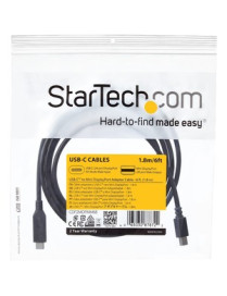 StarTech.com 6 ft. / 1.8 m USB-C to Mini DisplayPort Cable - 4K 60Hz - Black - USB 3.1 Type-C to Mini DP Adapter Cable - mDP Cab