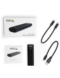 Plugable USB C to M.2 NVMe Tool-free Enclosure USB C and Thunderbolt 3 Compatible up to USB 3.1 Gen 2 Speeds (10Gbps). Adapter I