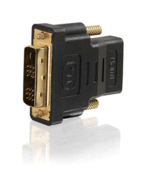 C2G Velocity DVI-D Male to HDMI Female Inline Adapter - 1 x DVI-D (Single-Link) Digital Video Male - 1 x HDMI Digital Audio/Vide