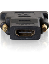 C2G Velocity DVI-D Male to HDMI Female Inline Adapter - 1 x DVI-D (Single-Link) Digital Video Male - 1 x HDMI Digital Audio/Vide