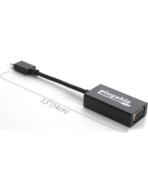 Plugable USB 3.1 Type-C to VGA Adapter - USB 3.1 Type C - 1 x 15-pin HD-15 VGA Female - 1920 x 1200 Supported