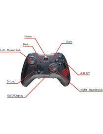 Mad Catz The Authentic C.A.T. 7 Wired Game Controller - Black - Cable - USB - PlayStation 3, PC - Black