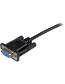 StarTech.com 2m Black DB9 RS232 Serial Null Modem Cable F/F - Connect your serial devices, and transfer your files - 2m DB9 Null