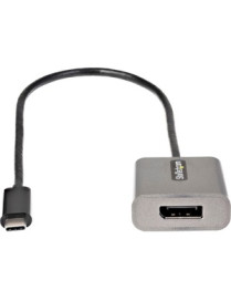 StarTech.com USB-C to DisplayPort Adapter - 1 x 24-pin Type C USB Male - 1 x 20-pin DisplayPort DisplayPort 1.4 Digital Audio/Vi