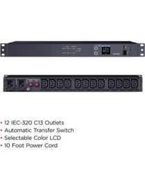 Cyber Power CyberPower Switched ATS PDU PDU24004 12-Outlets PDU - Metered - IEC 60320 C14 - 12 x IEC 60320 C13 - 230 V AC - Netw