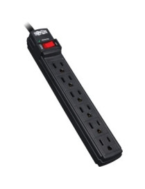 Tripp Lite Protect It! TLP6B 6-Outlets Surge Suppressor - 6 x NEMA 5-15R - 1.88 kVA - 360 J - 125 V AC Input - 125 V AC Output