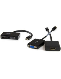 StarTech.com Travel A/V Adapter: 2-in-1 Mini DisplayPort to HDMI or VGA Converter - Connect a Mini DisplayPort-equipped PC or Ma