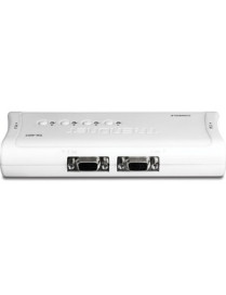 TRENDnet 4-Port USB KVM Switch Kit, VGA And USB Connections, 2048 x 1536 Resolution, Cabling Included, Control Up To 4 Computers