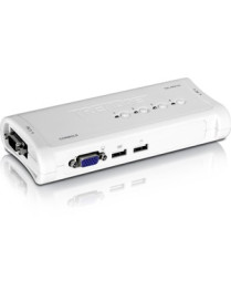 TRENDnet 4-Port USB KVM Switch Kit, VGA And USB Connections, 2048 x 1536 Resolution, Cabling Included, Control Up To 4 Computers