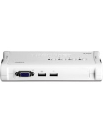 TRENDnet 4-Port USB KVM Switch Kit, VGA And USB Connections, 2048 x 1536 Resolution, Cabling Included, Control Up To 4 Computers