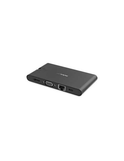 StarTech.com USB C Multiport Adapter - USB Type-C Mini Dock with HDMI 4K or VGA Video - 100W PD Passthrough, 3x USB 3.0, GbE, SD