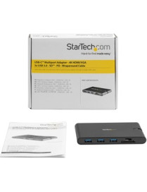 StarTech.com USB C Multiport Adapter - USB Type-C Mini Dock with HDMI 4K or VGA Video - 100W PD Passthrough, 3x USB 3.0, GbE, SD