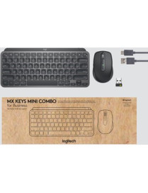 Logitech MX Keys Mini Combo for Business Wireless Mouse and Keyboard Combo - USB Wireless Bluetooth/RF Keyboard - 79 Key - Engli